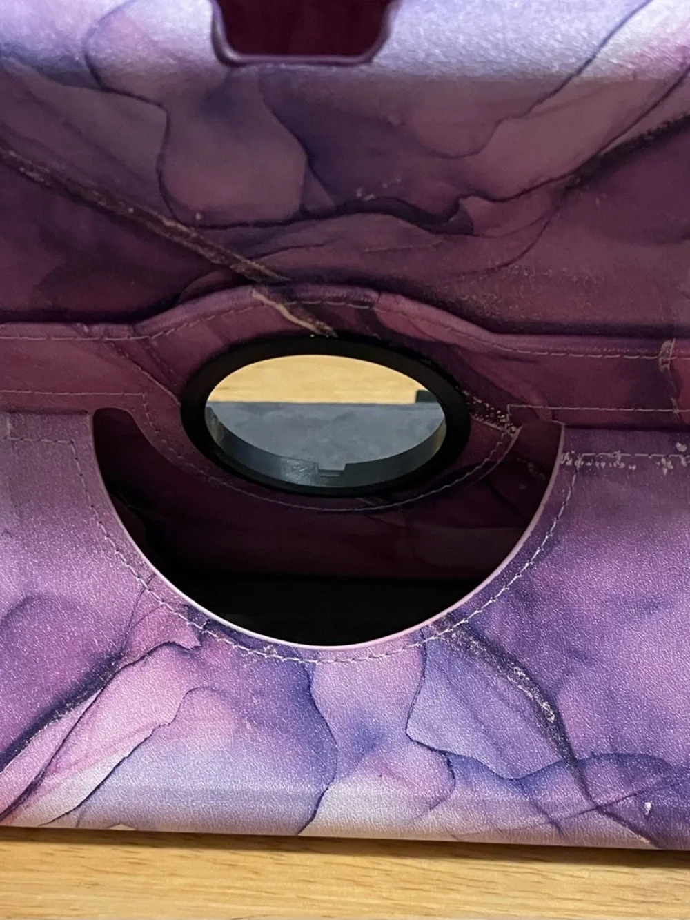 Purple Marble Swirl Tablet Case with Rotating Stand
